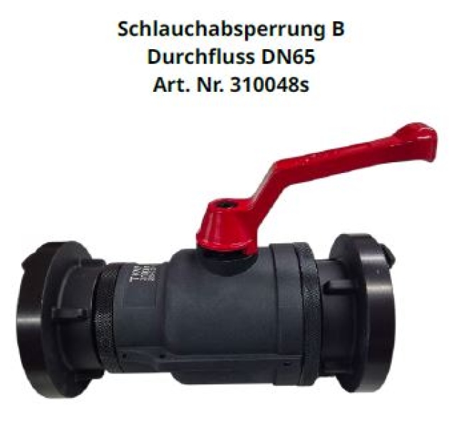 Schlauchabsperrung DN65 bei B TKW