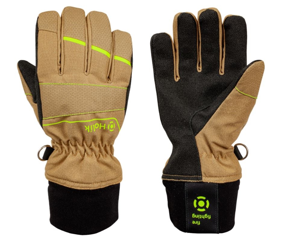 Feuerwehrhandschuh HOLIK DIAMOND FLEXI beige - (Strick-Stulpe)